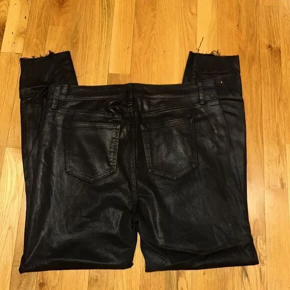 JOE'S Jeans Women's Charlie Skinny Ankle Black Coated Jeans Sz 33 X 26 - Picture 4 of 5